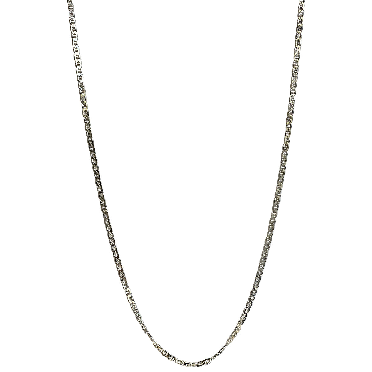 CURB TRACE CHAIN SILVER NECKLACE
