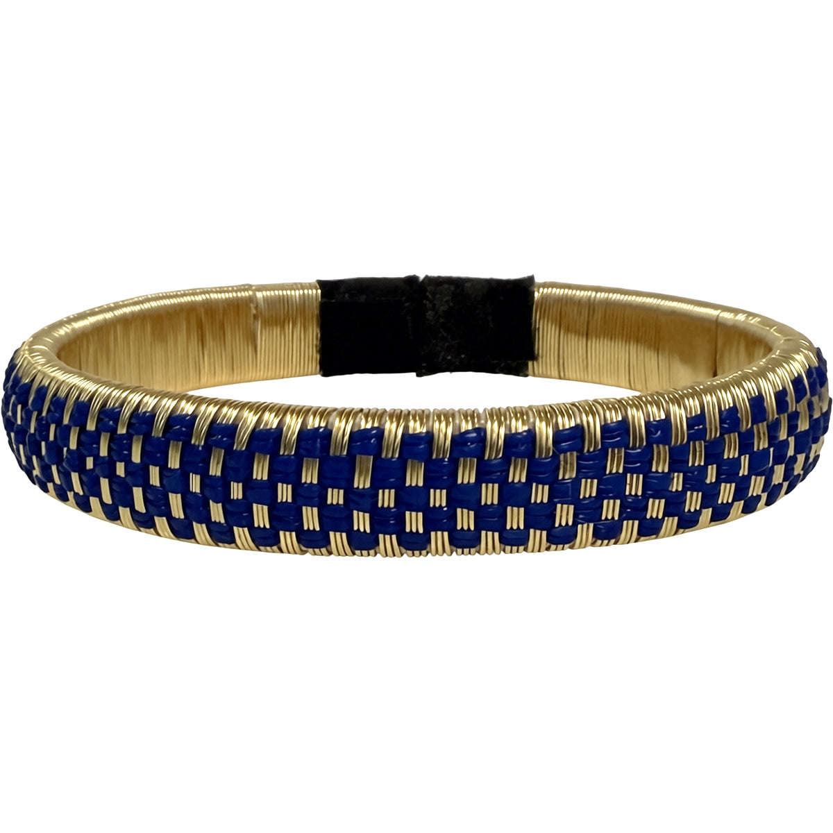 Bahia Handmade Bangle in Dark Blue & Golden Tones