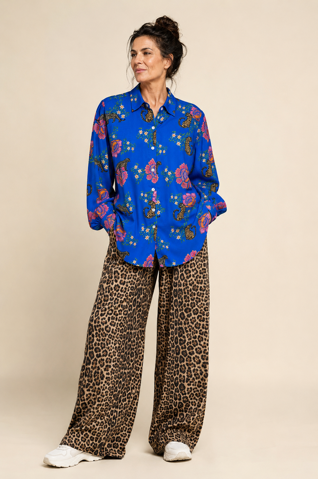 Blue Leopard Shirt