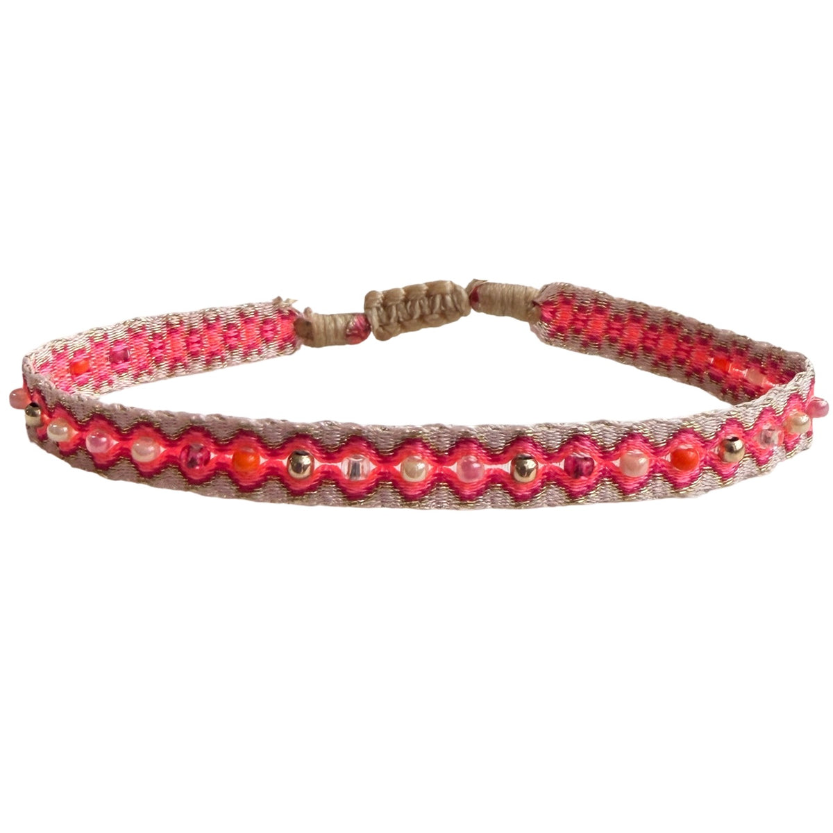 Handmade Mixi Bracelet in Pink Tones