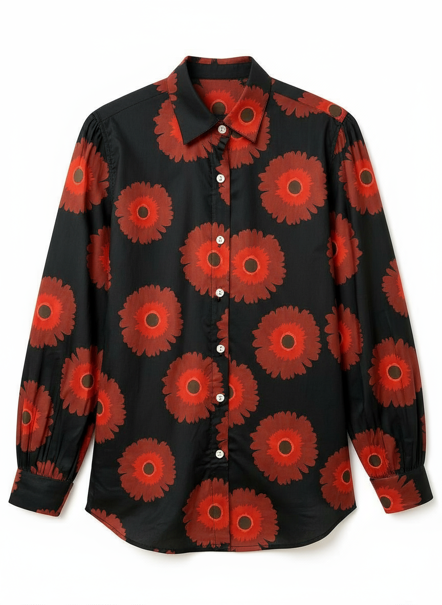 RED-FLOWER SHIRT AW26
