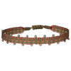 HANDMADE BEADED BRACELET IN BRIGHT PINK AND GREEN TONES