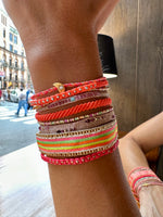HANDMADE BEADED BRACELET IN NEON TONES
