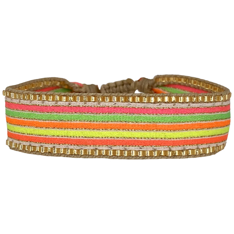 HANDMADE BEADED BRACELET IN NEON TONES