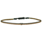 BLACK DIAMOND HANDWOVEN BRACELET IN NEUTRAL TONES