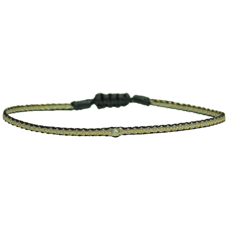 DIAMOND HANDWOVEN BRACELET IN NEUTRAL TONES
