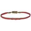 HANDWOVEN BRACELET WITH 3 PINK TOURMALINE  STONES IN PINK TONES