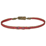 HANDWOVEN BRACELET WITH 3 PINK TOURMALINE  STONES IN PINK TONES