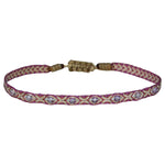 HANDWOVEN BRACELET FEATURING AMETHYST STONES IN LILAC TONES