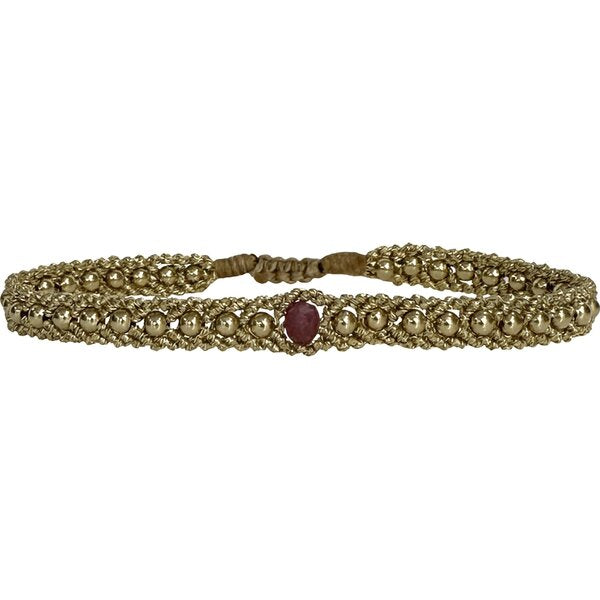 Kiara bracelet with pink tourmaline and 14k gold-filled beads