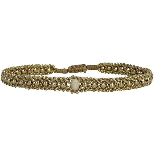 Kiara bracelet with river stone and 14k gold-filled beads