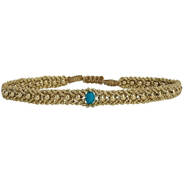 Kiara bracelet with turquoise and 14k gold-filled beads