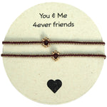 SET OF TWO FLOWER BRACELETS IN BURGUNDY & GOLD