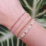 STONE SAND BRACELET IN PINK AND GOLD