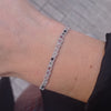 HANDWOVEN COLOR- LUSH BRACELET IN SILVER FEATURING GEMSTONES DETAIL