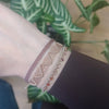 Designed and handwoven to be worn at all times using traditional artisanal handcrafting and techniques that take plenty of time and love  Details:  - Handwoven using Polyester  -Can be worn in the water  - Stainless steel "LeJu London" logo/tag  - Width 3mm