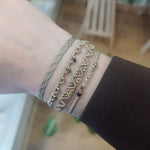 Designed and handwoven to be worn at all times using traditional artisanal handcrafting and techniques that take plenty of time and love  Details:  - Handwoven using Polyester  -Can be worn in the water  - Stainless steel "LeJu London" logo/tag  - Width 3mm
