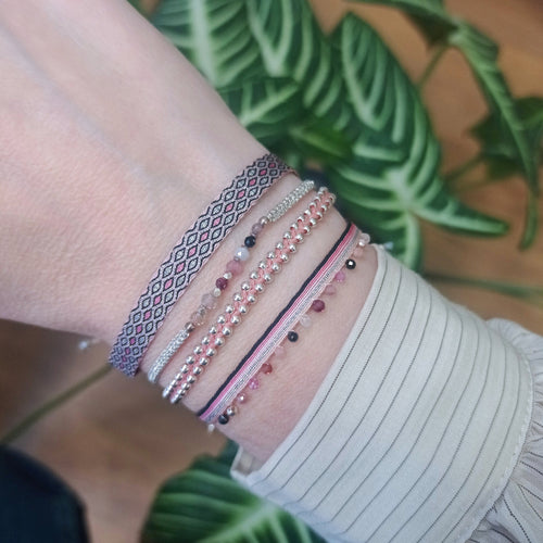 Designed and handwoven to be worn at all times using traditional artisanal handcrafting and techniques that take plenty of time and love  Details:  - Handwoven using Polyester  -Can be worn in the water  - Stainless steel "LeJu London" logo/tag  - Width 5mm