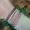BASIC HANDMADE BRACELET IN PINK, SILVER AND BLACK TONES