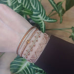 Designed and handwoven to be worn at all times using traditional artisanal handcrafting and techniques that take plenty of time and love  Details:  - Handwoven using Polyester  -Can be worn in the water  - Stainless steel "LeJu London" logo/tag  - Width 5mm