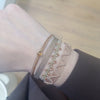 BASIC HANDMADE BRACELET IN BURGUNDY AND GOLD TONES