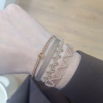 BASIC HANDMADE BRACELET IN BURGUNDY AND GOLD TONES