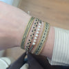 BASIC HANDMADE METALLIC BRACELET IN BLACK AND GOLD TONES