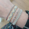 HANDMADE BOHO BRACELET FEATURING A SILVER CHAIN