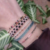 HANDMADE BEADED BRACELET IN PINK TONES