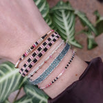HANDMADE BEADED BRACELET IN PINK TONES