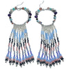 WATERFALL EARRINGS IN LILAC & SILVER TONES