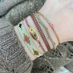 SINGLE HANDWOVEN BRACELET IN NEUTRAL TONES