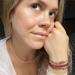 HANAUMA PEARLS AND SILVER BEADS NECKLACE