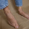 INTERMIXED SEMI-PRECIOUS STONES & ROSE GOLD ANKLET