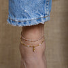 INTERMIXED SEMI-PRECIOUS STONES & ROSE GOLD ANKLET