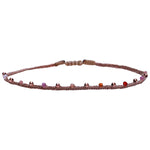 INTERMIXED SEMI-PRECIOUS STONES & ROSE GOLD ANKLET