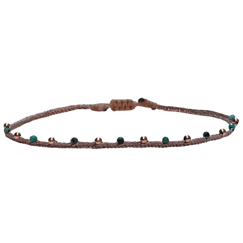 TURQUOISE STONE & GOLD ANKLET
