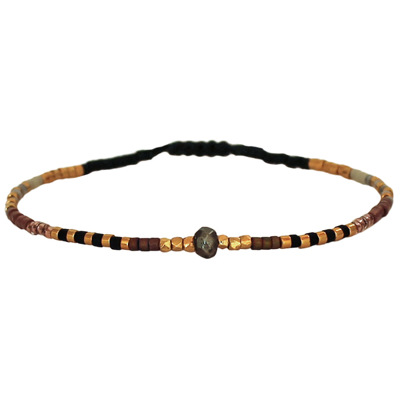 HANDMADE SINGLE PYRITE STONE BRACELET