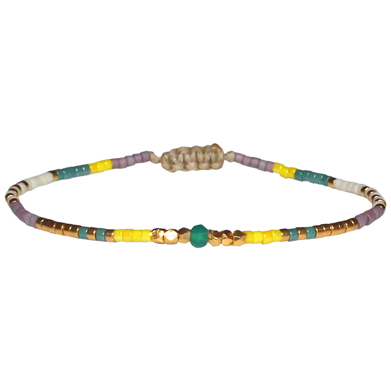 HANDMADE SINGLE GREEN ONYX STONE BRACELET