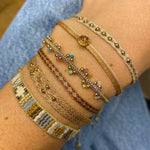 HANDMADE FLORA BRACELET IN GOLD TONES