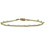 MACRAME ANKLET BRACELET IN GOLD TONES