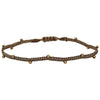 HANDWOVEN BEADS BRACELET WITH GOLD METALLIC THREADS