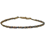 This handwoven beautiful creation makes this bracelet a unique piece using 14k gold filled chain. Wear them solo or together, depending on your mood.  Details:  - 14k gold filled CHAIN   - Gold metallic thread  - Adjustable Bracelet   - Width 4mm
