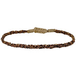 This handwoven beautiful creation makes this bracelet a unique piece using 14k gold filled chain. Wear them solo or together, depending on your mood.  Details:  - 14k gold filled CHAIN   - Gold metallic thread  - Adjustable Bracelet   - Width 4mm