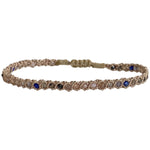 HANDWOVEN COLOR-LUSH BRACELET IN COPPER TONES FEATURING GEMSTONES DETAIL