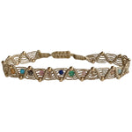 COLORSWEB HANDMADE BRACELET IN GOLD TONES