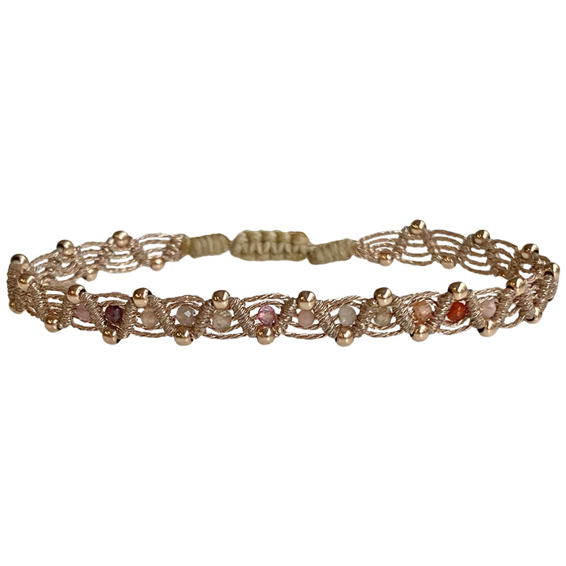 COLORSWEB HANDMADE BRACELET IN PINK TONES