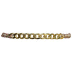 CURVE HANDMADE BRACELET IN NEON TONES WITH GOLD CHAIN DETAIL