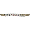 CURVE HANDMADE BRACELET WITH SILVER CHAIN DETAIL