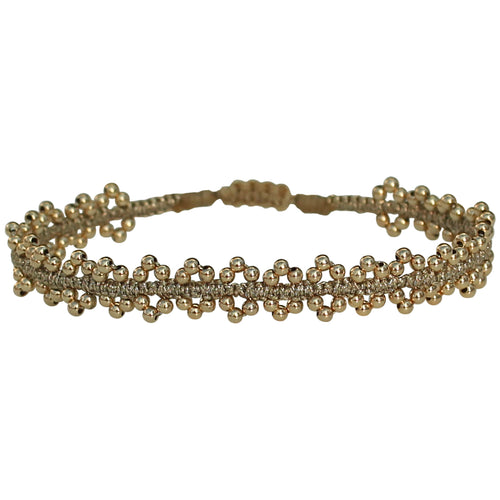 HANDMADE DAHLIA BRACELET IN GOLD